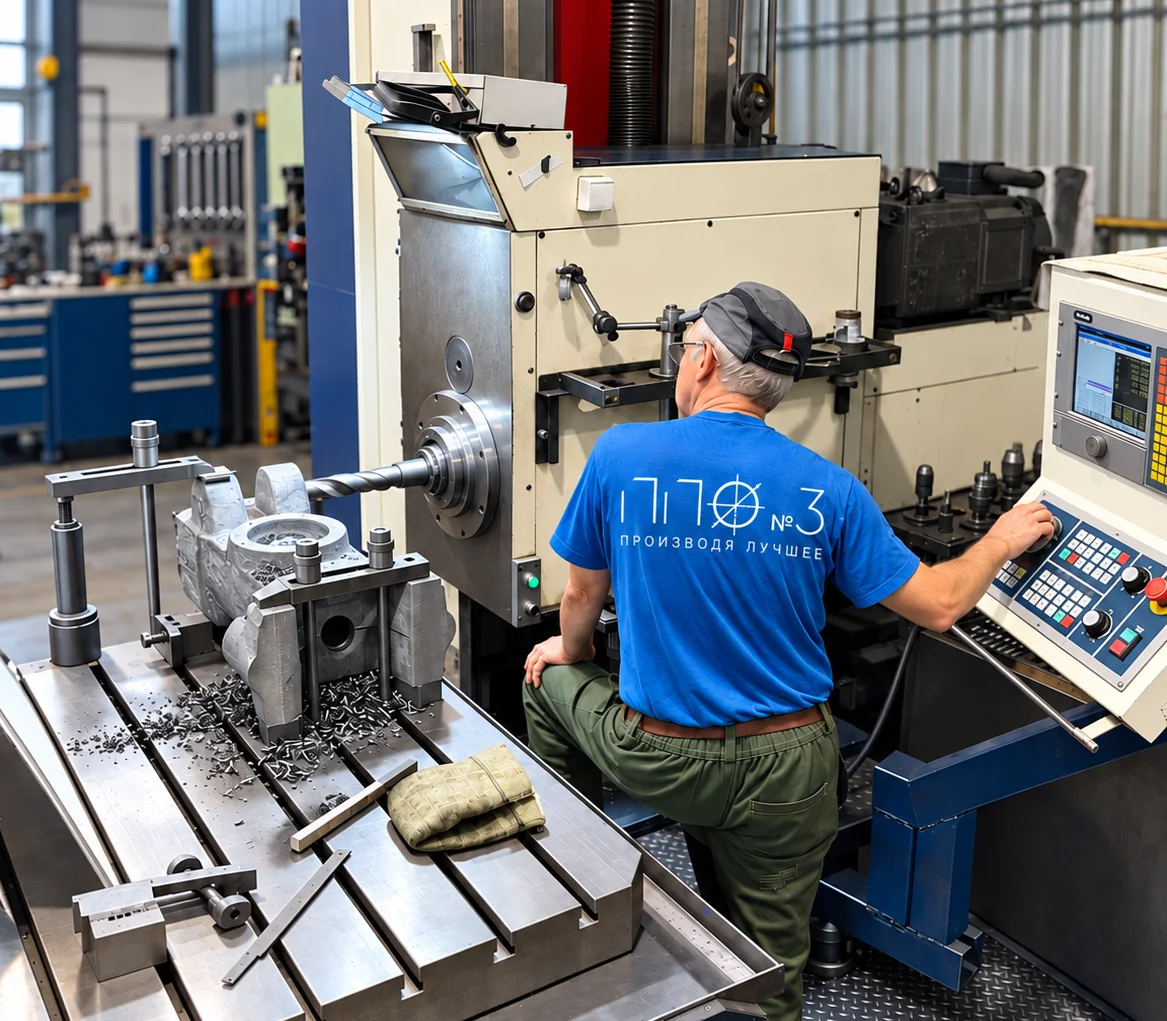 Координатно-расточный станок PO 90 CNC в цеху